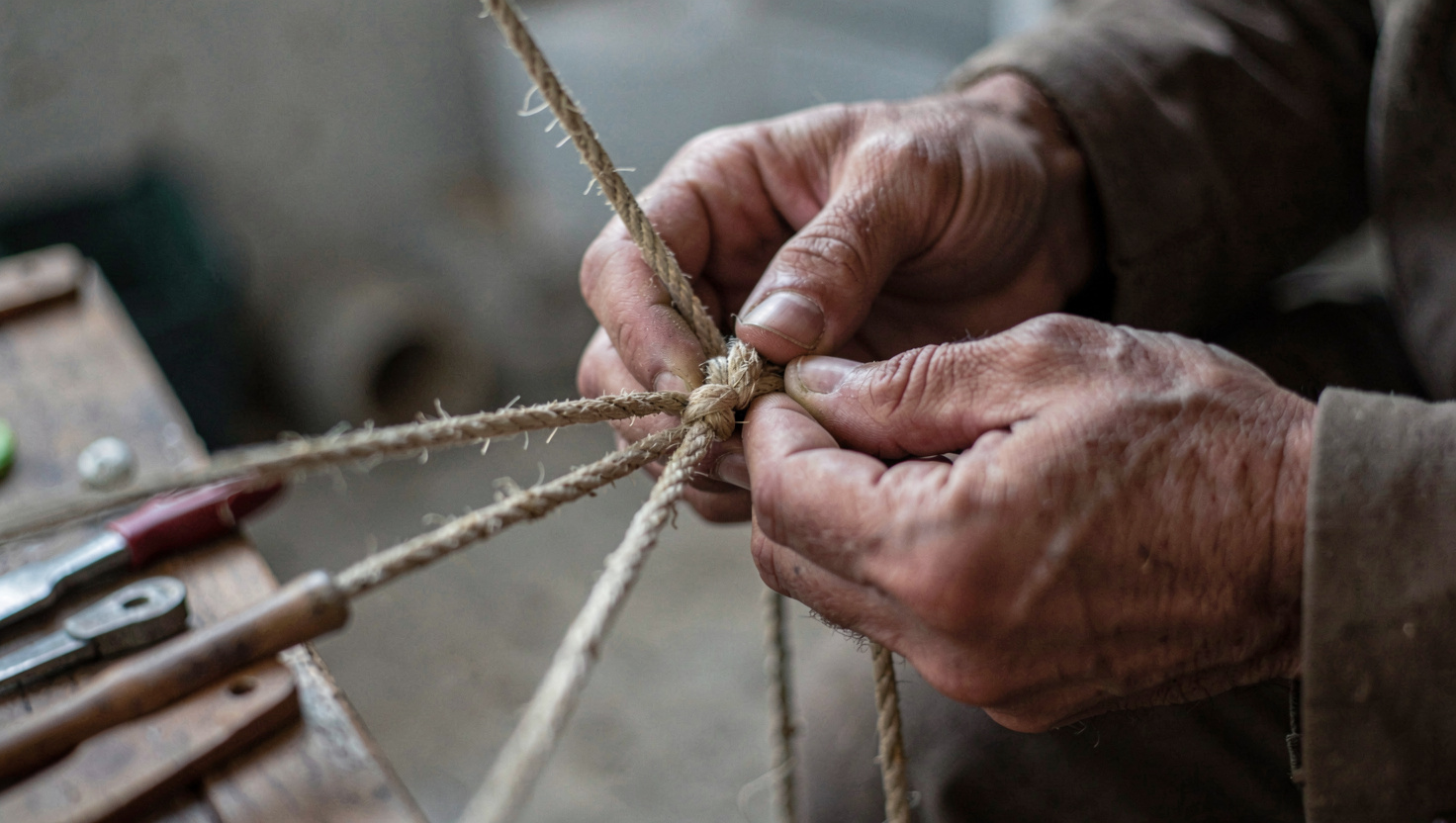 How to tie it : Sheet Bend: joining two ropes of different thickness